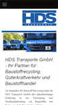 Mobile Screenshot of hds-transporte.de